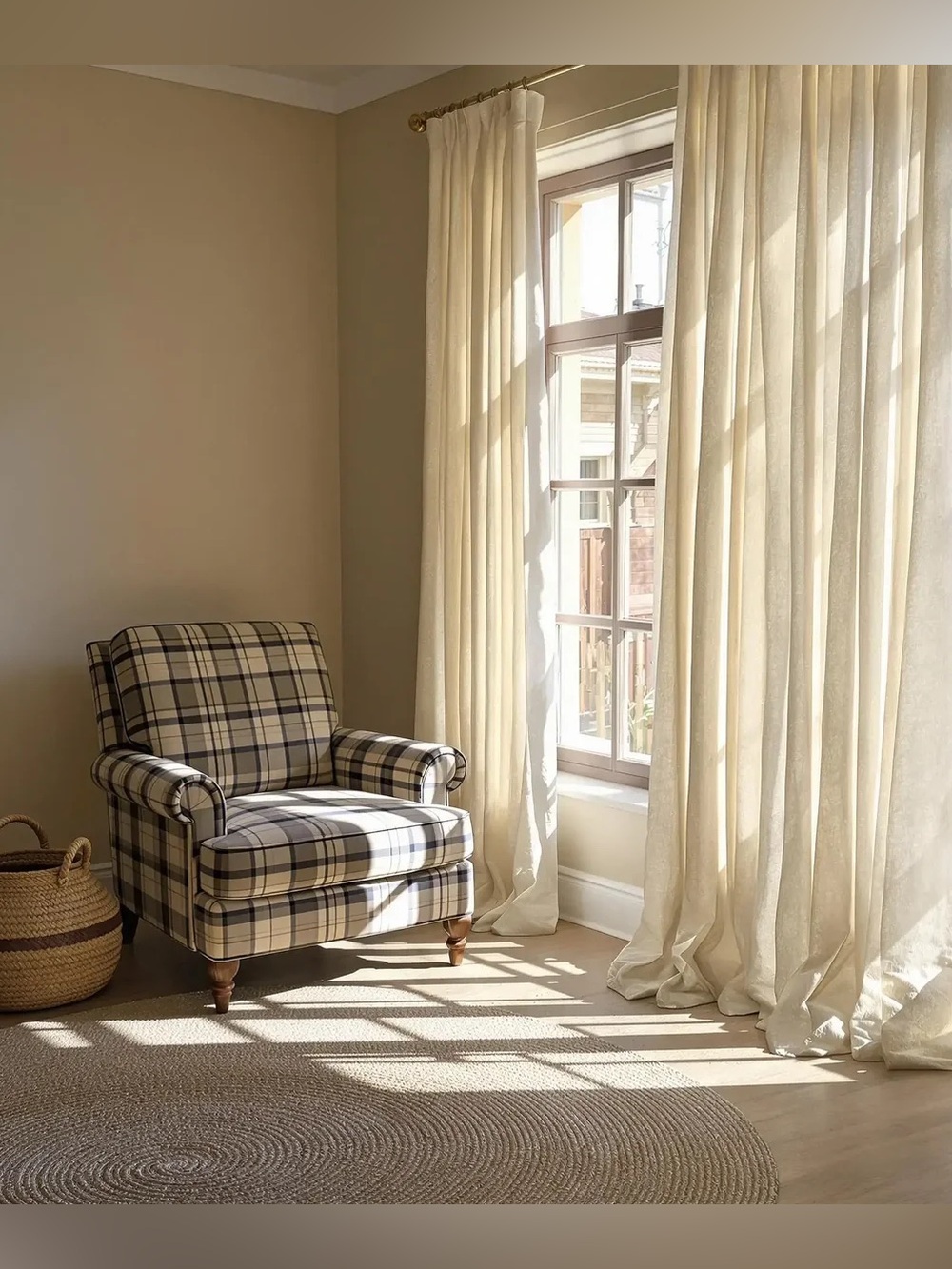 Freshine Amara Extra Long custom linen  curtains 70” W x 215” H